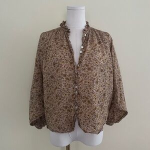 Doen floral blouse size small